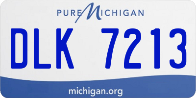 MI license plate DLK7213