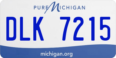 MI license plate DLK7215