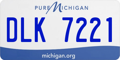 MI license plate DLK7221