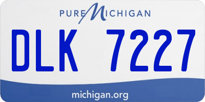 MI license plate DLK7227
