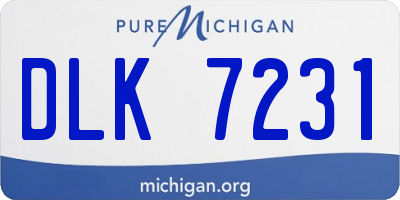 MI license plate DLK7231