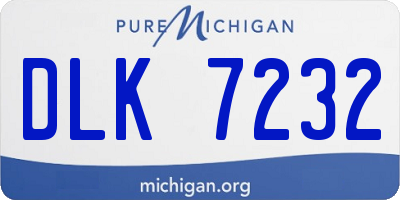 MI license plate DLK7232