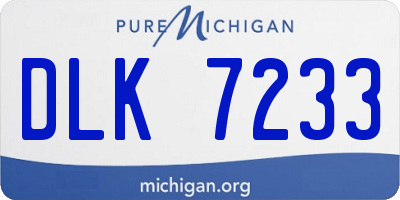 MI license plate DLK7233