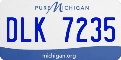 MI license plate DLK7235