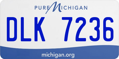 MI license plate DLK7236