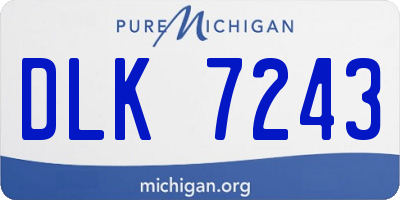 MI license plate DLK7243