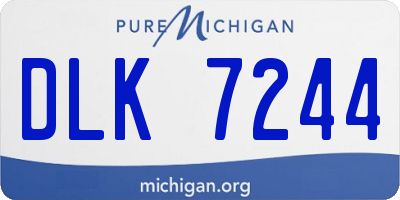 MI license plate DLK7244