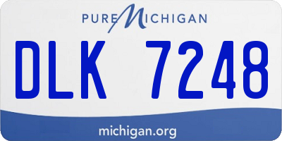 MI license plate DLK7248