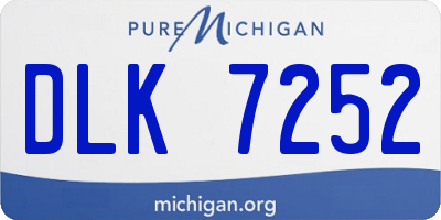 MI license plate DLK7252