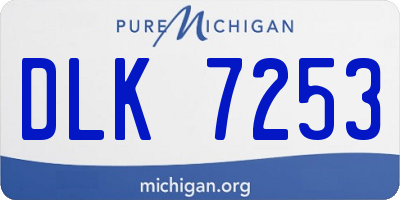 MI license plate DLK7253