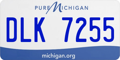 MI license plate DLK7255