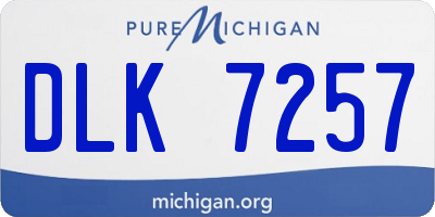 MI license plate DLK7257