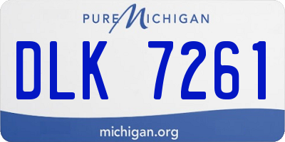 MI license plate DLK7261