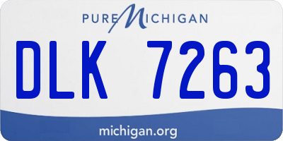 MI license plate DLK7263