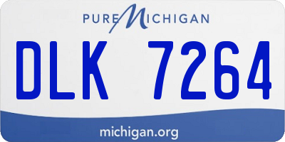 MI license plate DLK7264