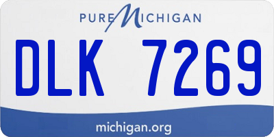 MI license plate DLK7269