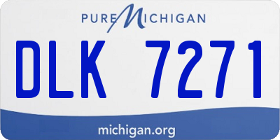 MI license plate DLK7271