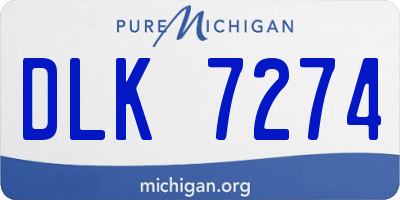MI license plate DLK7274