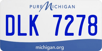 MI license plate DLK7278