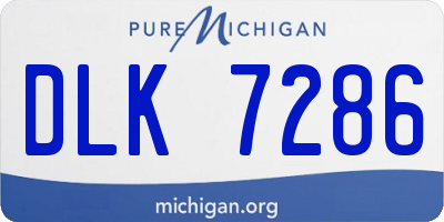 MI license plate DLK7286