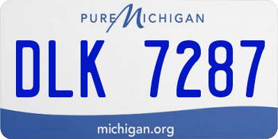 MI license plate DLK7287