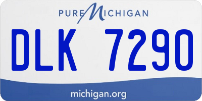 MI license plate DLK7290