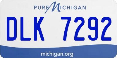 MI license plate DLK7292