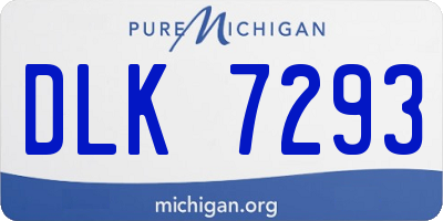 MI license plate DLK7293