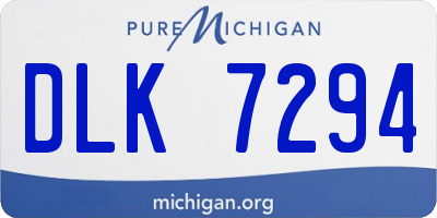MI license plate DLK7294