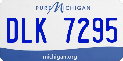 MI license plate DLK7295