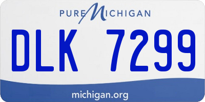 MI license plate DLK7299