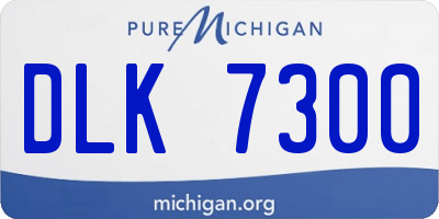MI license plate DLK7300