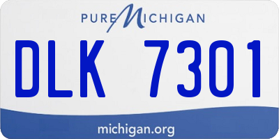 MI license plate DLK7301