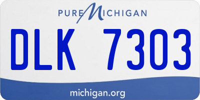 MI license plate DLK7303