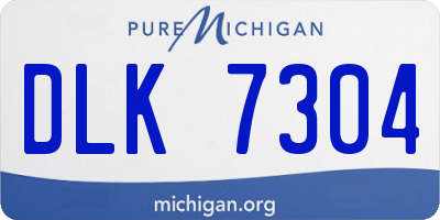 MI license plate DLK7304