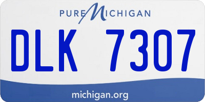 MI license plate DLK7307