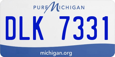 MI license plate DLK7331
