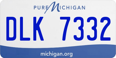 MI license plate DLK7332