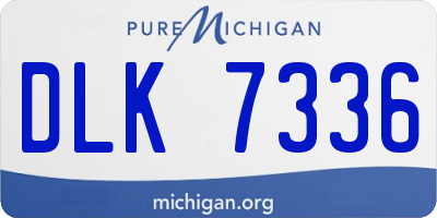 MI license plate DLK7336