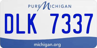 MI license plate DLK7337