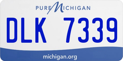MI license plate DLK7339