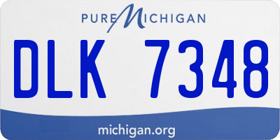 MI license plate DLK7348