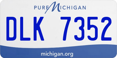 MI license plate DLK7352