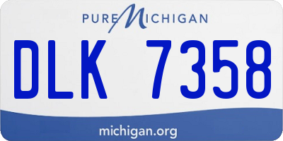 MI license plate DLK7358