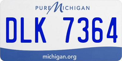 MI license plate DLK7364
