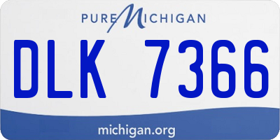 MI license plate DLK7366