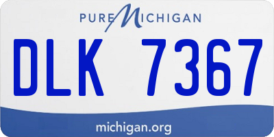 MI license plate DLK7367