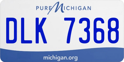 MI license plate DLK7368