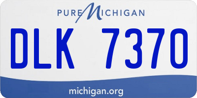MI license plate DLK7370