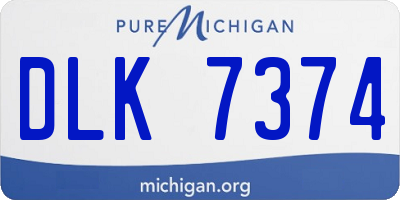 MI license plate DLK7374